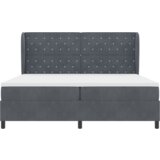 vidaXL Krevet s kutijom s madracem tamno sive boje 200x200 cm baršun | shoptok.hr