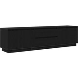 vidaXL TV omarica z LED lučmi črna hrast 193,5x41x50 cm | Shoptok.si