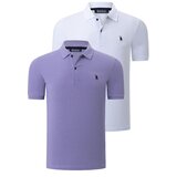 Dewberry DUAL SET T8561 MENS TSHIRT-WHITE-LILAC | shoptok.hr