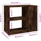  Bočni ormarić boja hrasta 60 x 30 x 50 cm od konstruiranog drva | shoptok.hr