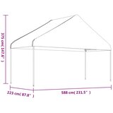  Sjenica s krovom bijela 4,46 x 5,88 x 3,75 m polietilen | shoptok.hr