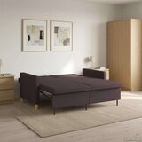  Krevet-sofa na razvlačenje Tamno smeđa Tkanina | shoptok.hr