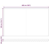 vidaXL Retraktilna tenda krema 500 × 300 cm Poliester in kovina, (5000143556) | Shoptok.si