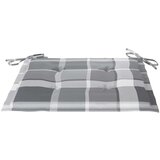 vidaXL Jastuci za vrtne stolice 4 kom sivi karirani 40x40x3 cm tkanina | shoptok.hr