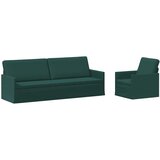  Set sofe 2 pcs Tamnozelena Tkanina - Tamnozelena 1-Sjedalo + 3-Sjedalo (210 cm) | shoptok.hr