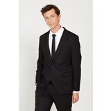 ALTINYILDIZ CLASSICS Men's Black Regular Fit Relaxed Cut Mono Collar Suit cene