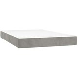 Box spring krevet s madracem svjetlosivi 120x200 cm baršunasti | shoptok.hr