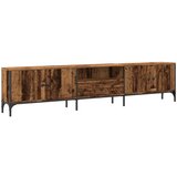 Maison Chic TV omarica - TV stojalo - Televizijska omarica s predalom starinski les 200x25x44 cm inženirski les, (21700176) | Shoptok.si