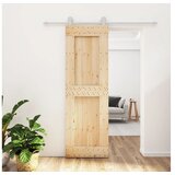 vidaXL Klizna vrata s priborom za montažu 70 x 210 cm masivna borovina | shoptok.hr