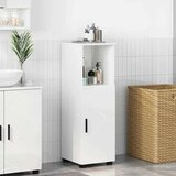 vidaXL Kopalniška omarica Bela z visokim sijajem 30 x 35 x 95 cm | Shoptok.si