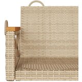  Klupa za ljuljanje bež 109 x 62 x 40 cm od poliratana | shoptok.hr