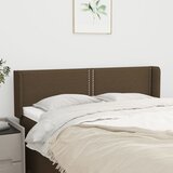  Uzglavlje s ušima tamnosmeđe 147x16x78/88 cm od tkanine | shoptok.hr