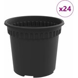  Okrugla saksija za cveće 24 pcs Crna Ø 15 x 12 cm Plastika | shoptok.hr