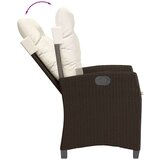  5-dijelni vrtni blagovaonski set s jastucima poliratan smeđi | shoptok.hr