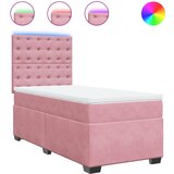  The Living Store Box spring postelja z vzmetnico roza 90x190 cm žamet - Box Spring Postelja, (21488522) | Shoptok.si