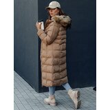 DStreet Płaszcz zimowy damski LUXWARM ciemnobeżowy | shoptok.hr