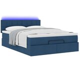 Otomanski krevet s madracem i LED plavi 140x190 cm tkanine | shoptok.hr