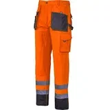 HLAČE VISOKO VIDNE - ČRNO-ORANŽNE "L", CE, (21236676)