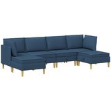  Set namještaja za dnevni boravak s jastukom 6 pcs Plava Tkanina | shoptok.hr