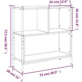  Regal za knjige crni 72 x 28 x 77 5 cm od konstruiranog drva | shoptok.hr