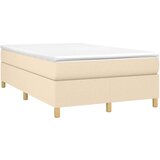  Box spring postelja z vzmetnico krem 120x200 cm blago, (20723399) | Shoptok.si