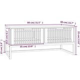  Klubska mizica 80x40x35 cm inženirski les in železo, (20712222) | Shoptok.si