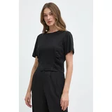 Silvian_Heach Bombažna kratka majica ženski, črna barva