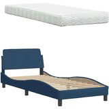  Krevet s madracem plavi 90 x 190 cm od tkanine - Plava 90 x 190 cm | shoptok.hr