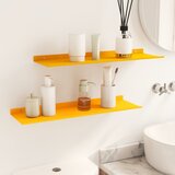  Lebdeća polica Zidne 2 pcs Žuta 60 x 18 x 2,5 cm Čelik | shoptok.hr