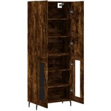  Visoka komoda dimljeni hrast 69,5x34x180 cm konstruiranog drva | shoptok.hr