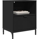 vidaXL Noćni ormarić s ladicama Crna 49 x 36 x 61 cm Konstruirano drvo | shoptok.hr