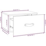 vidaXL Stenska nočna omarica 2 kosa črna 40x29,5x22 cm | Shoptok.si