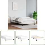 The Living Store Posteljni okvir z vzglavjem brez vzmetnice bel 80x200 cm - Posteljni Okvir Z Vzglavjem, (21737417) | Shoptok.si