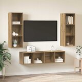  Set TV komoda Zidne 3 pcs Umjetnički hrast Konstruirano drvo | shoptok.hr