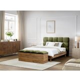 Bobochic Paris Zelena oblazinjena zakonska postelja z letvenim dnom 160x200 cm Kumo – | Shoptok.si