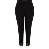 Trendyol Curve Plus Size Pants - Black - Straight cene