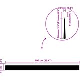  Samoljepljivi pečati za vrata 6 kom. 100 cm Aluminijski legura | shoptok.hr