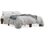  Okvir kreveta boja hrasta 120x200 cm konstruirano drvo i metal | shoptok.hr