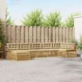  Set vanjskih sofa 7 pcs Bijela i bež | shoptok.hr