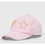 Chiara Ferragni Bombažna bejzbolska kapa roza barva
