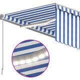  Automatska tenda s roletom i senzorom LED 4,5x3 m plavo-bijela | shoptok.hr