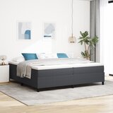 vidaXL Postelja s škatlastim vzmetenjem Temno Siva 200x200 cm Kordurojna Tkanina Cene
