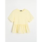 Sinsay Jednostavna pamučna bluza s peplumom | shoptok.hr