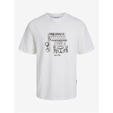 Jack & Jones White Men's T-Shirt Red Hook - Men Cene