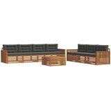  Set vanjskih sofa 8 kom. Prirodna i antracit | shoptok.hr
