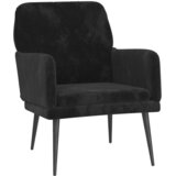  Fotelja crna 62 x 79 x 79 cm baršunasta | Eponuda.com