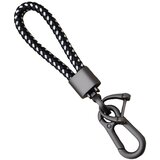 INF Pleteni obesek za ključe z biserom in zaključkom v barvi pištole Black&White, (21778829) | Shoptok.si