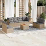  9-dijelni set vrtnih sofa s jastucima bež od poliratana | shoptok.hr