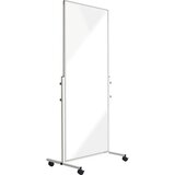 SMIT VISUAL Pomična predelna stena iz akrilnega stekla, 4 vrtljiva kolesa z zavoro, VxŠxG 1900 x 850 x 500 mm | Shoptok.si