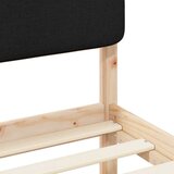  Posteljni okvir z oblazinjenim vzglavjem Črna 150 x 200 cm, (5000101857) | Shoptok.si